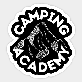 Camping Academy Perfect Gift for Nature Lovers Hiking Mountains Woods Travel Outdoors Sticker